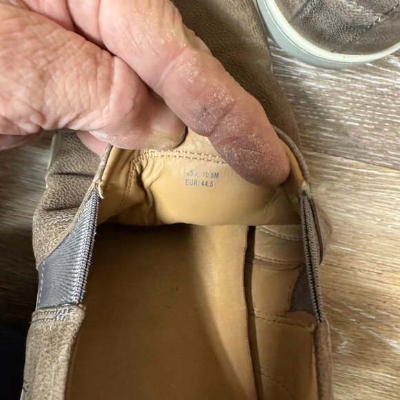 Vince Blair Tan Leather Slip On Sneakers Men's Size 10.5M - Picture 5 of 6